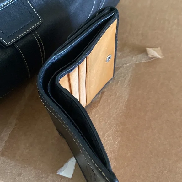 Coach purse handbag black 13"×10" with wallet - Picture 6 of 16